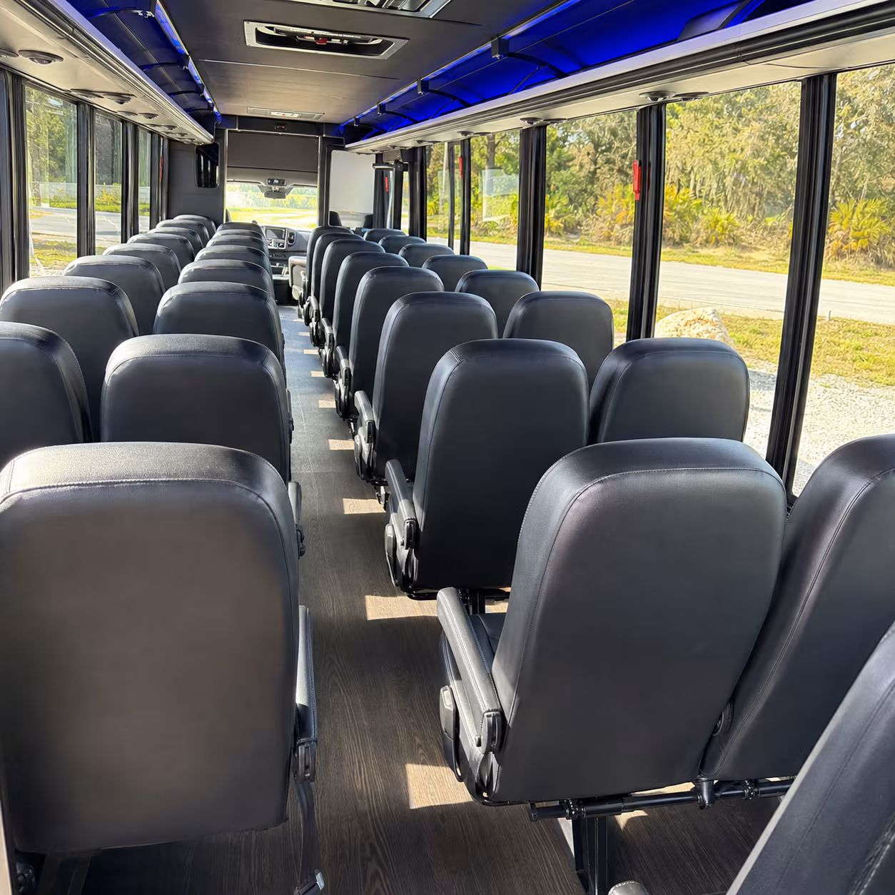 birmingham 25 passenger minibus interior