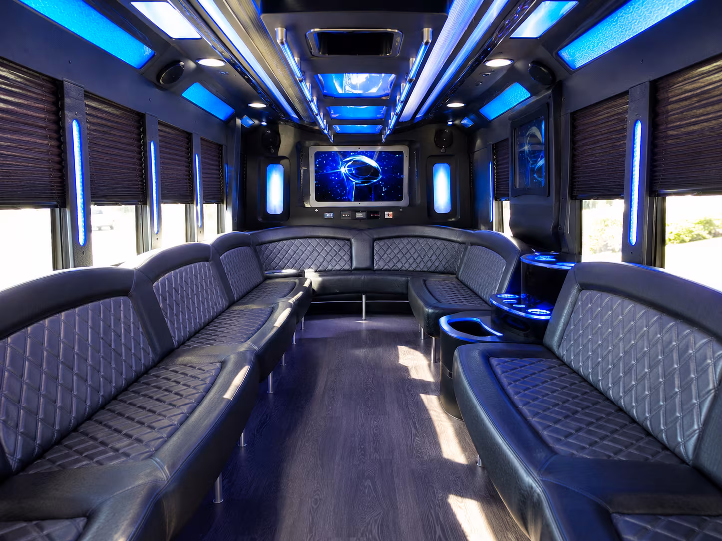 birmingham 28 passenger party bus inside