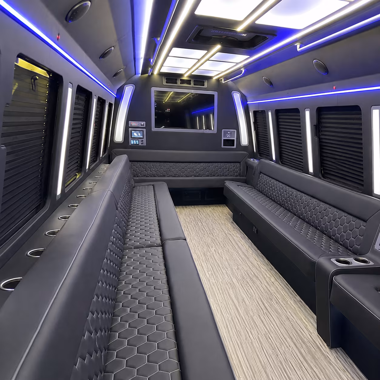 birmingham 40 passenger party bus inside