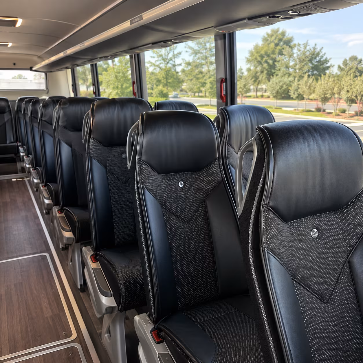 birmingham 45 passenger charter bus interior