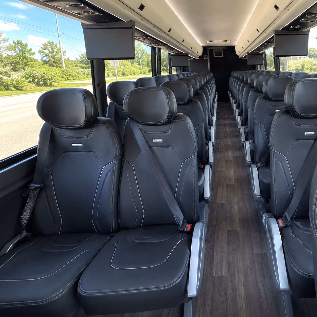 birmingham 47 passenger charter bus inside