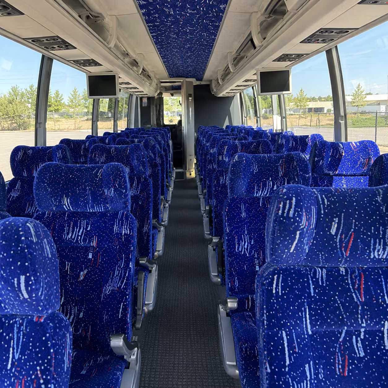 birmingham 54 passenger charter bus interior