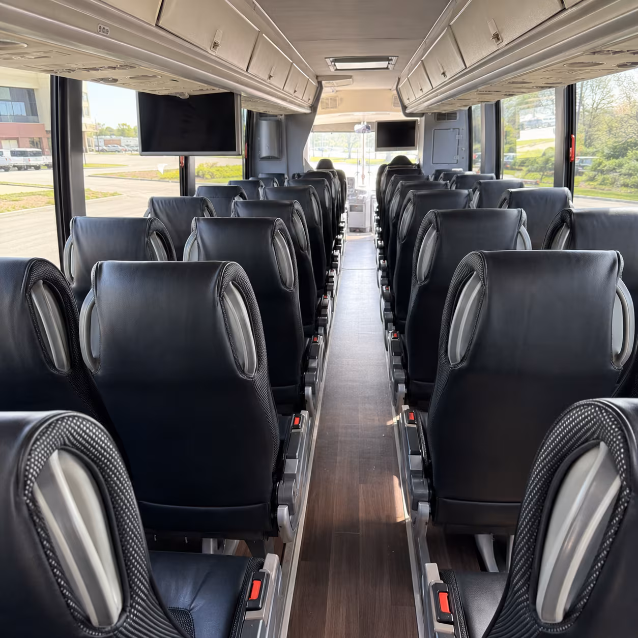 birmingham 56 passenger charter bus inside